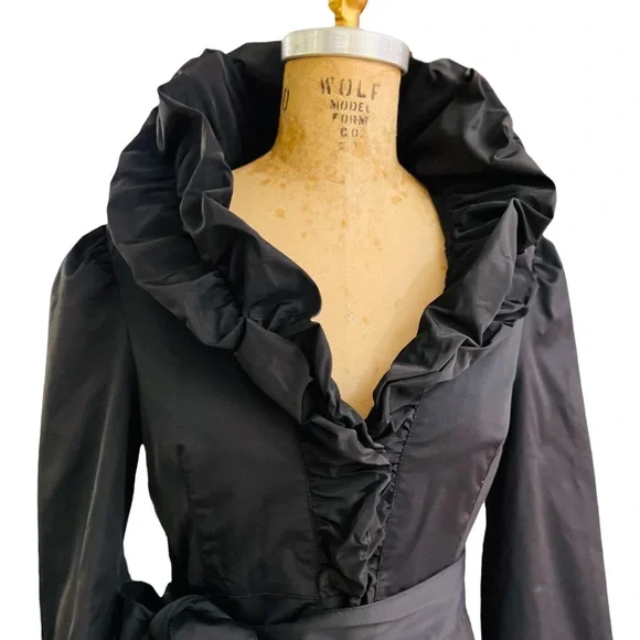 Blanc Noir Trench Coat Size Medium Fabric is cotton nylon spandex blend - Picture 2 of 16